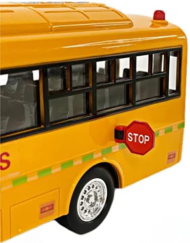 Big Daddy Huge Yellow School Bus with Lights and Cool Openable Doors Pull Back Toy School Bus with Sounds and Songs for Girls, Boys, Toddlers