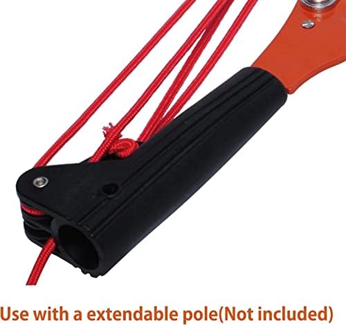 Manual Pole Saw Attachment & Rope Pole Pruner Head, Pole Not Included