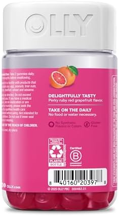 OLLY Hair Skin and Nails Gummies, Undeniable Beauty, Biotin - 60 Count