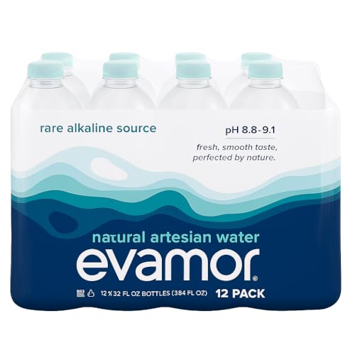 EVAMOR Artesian Bottled Water - Single Source, Naturally Alkaline and Full of Electrolytes for Hydration and Health, 64 Fl. Oz. Bottles (Pack of 1)