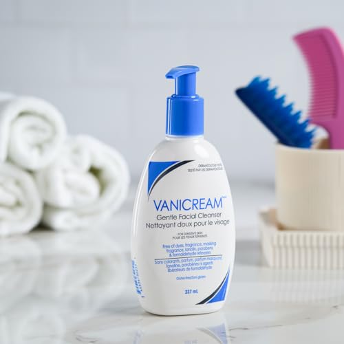 Vanicream Gentle Facial Cleanser for Sensitive Skin, 8 Oz (Pack of 3), Unscented, 24 Fl Oz