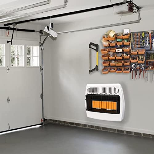 30,000 BTU Natural Gas/Propane Wall Heater for Indoor Use - Dual Fuel, Vent-Free