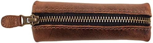 Hide & Drink, Long Coin Case, Cash Holder, Rustic Case for Pennies, Vintage Zippered Pouch, Travel Accessory, Full Grain Leather, Handmade