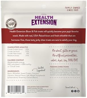 Health Extension Grain-Free Chicken Tenders Dog Treats, 4oz (113g) – Natural, Crispy Gourmet Training Treats for Adult Dogs and Puppies