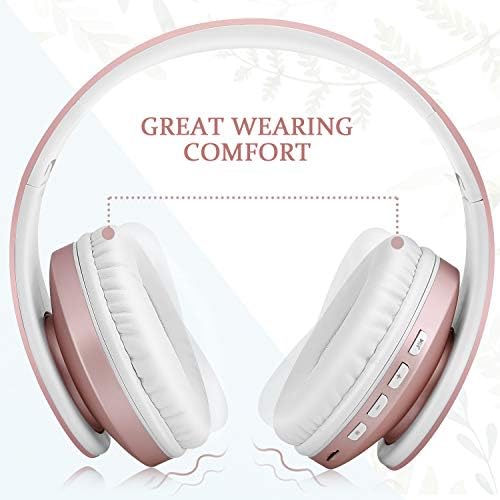 TUINYO Wireless Headphones Over Ear, Bluetooth Headphones with Microphone, Foldable Stereo Wireless Headsetfor Travel Work TV PC Cellphone-Purple