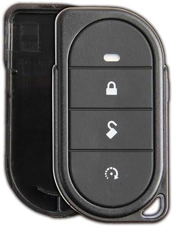 KeylessOption Keyless Entry Remote Control Car Key Fob Shell Button Pad Alarm Security Cover Lock Unlock Remote Start 3-Button Replacement for Viper (7146V)