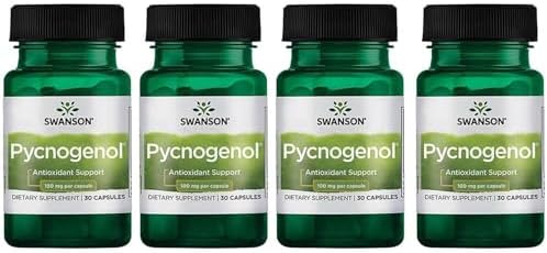 Swanson Pycnogenol Antioxidant 100 Milligrams, 30 Capsules | Provides Antioxidant Support, Supports Healthy Body Function and Promotes Overall Everyday Wellness Naturally