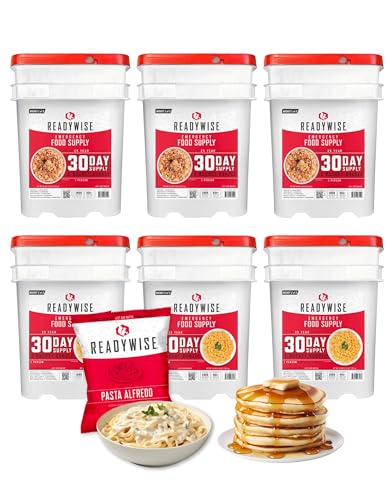 ReadyWise Emergency Food Supply - 72 Hour Survival Kit, 30 Servings of Protein Meals, Freeze Dried Food for Backpacking, Camping Essentials & Disaster Prepping Supplies, up to 25 Year Shelf Life