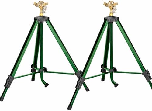 Orbit 58308Z Brass Impact Sprinkler on Tripod Base - Heavy-Duty Brass Sprinklers on Tripod.