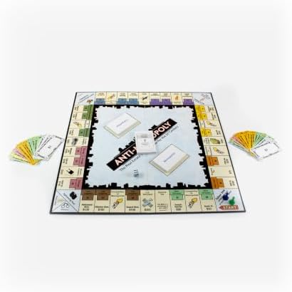 Anti-Monopoly Board Game, Play as a Capitalist or Monopolist, the Original Monopoly Game from University Games