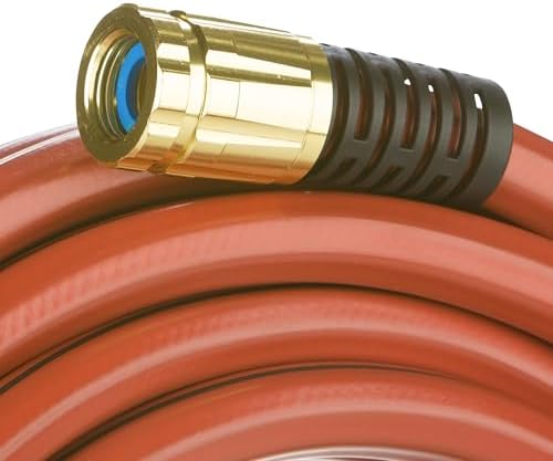 Element ContractorFARM Heavy Duty Watering Hose, 100' Length, 3/4" Diameter, 400+ PSI, Red