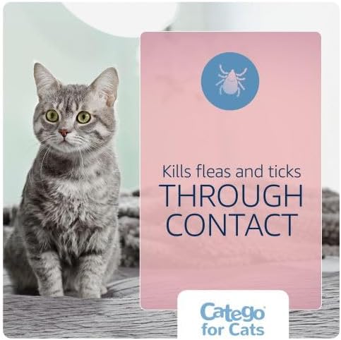 Catego Flea and Tick Prevention for Cats - Over 1.5 lbs, 3 Month Supply | No Prescription Required, Cat Flea Treatment Topical Drops, Fast Acting Flea & Tick Control Drops, Easy to Apply