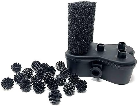 5XBIO Bio Filter Without Pump Use for Water Gardens and Koi Ponds, Black