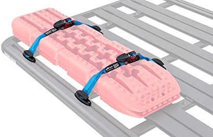 Rhino Rack Pioneer Platform Ratchet Tie Down Kit with Cleats, Easy Use & Installation, Heavy Duty, for All Vehicles, Low Profile, 2 Tie Down Straps