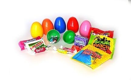 Plastic Easter Eggs with 2 Candy (1000 count)