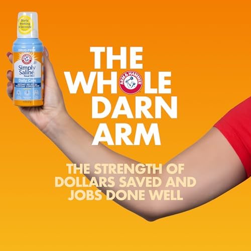 Arm and Hammer, Simply Saline Nasal Care Daily Mist - Instant Relief for Every Day Congestion - One, 4.5 Ounce