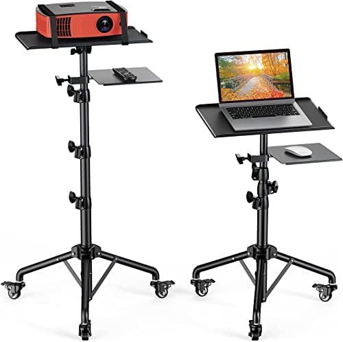 AMADA Projector Stand, Laptop Stand with Adjustable Height 22 to 36 inch, Heavy Duty Projector Mount as DJ Racks, Portable Projector Tripod Stand