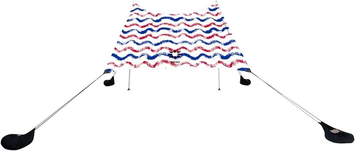 Neso Portable Beach Tent Sun Shelter with Sand Anchor - Lightweight Beach Shade Canopy - Easy Setup for Family Outings - Patented Reinforced Corners - UPF 50+ Sun Protection - 7 x 7ft - White