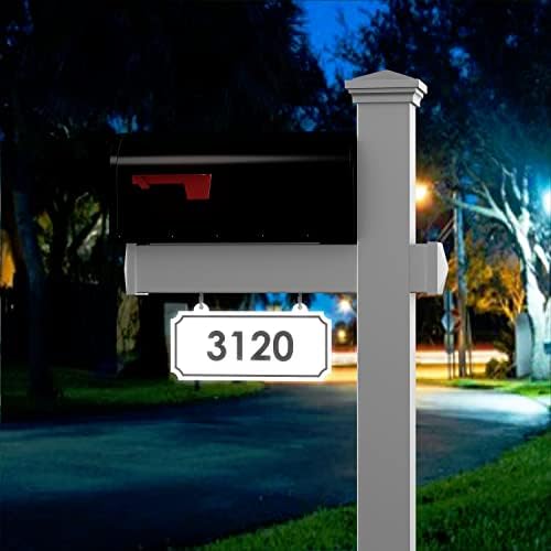 4Ever Products Loudon White Vinyl Mailbox Post System & Black Mailbox | Complete curbside combo kit features a durable metal mailbox and a custom