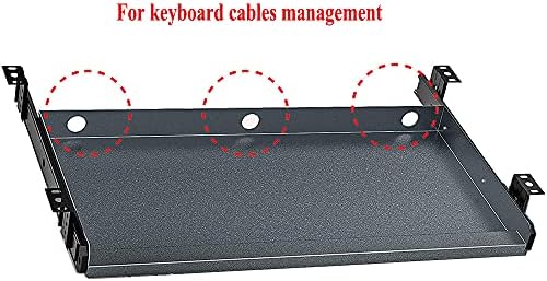 Keyboard Tray Under Desk Heavy-Duty Metal Slide-Out Platform Drawer Tray (Gray)