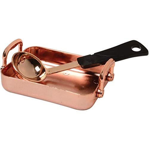 13 Piece Plastic Copper Look Cookware Set for Pretend Kitchen Play for Ages 3 Years and Up