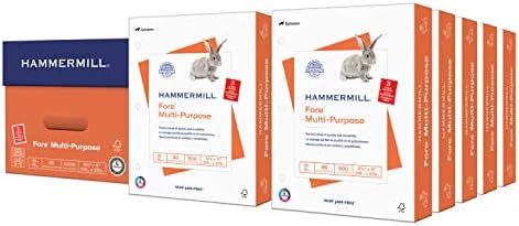 Hammermill Printer Paper, Fore Multipurpose 20 lb Copy Paper, 8.5 x 11-1 Ream (500 Sheets) - 96 Bright, Made in the USA, 103267