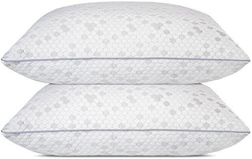 HIMOON Bed Pillows for Sleeping 2 Pack,Queen Size Cooling Pillows Set of 2,Top-end Microfiber Cover for Side Stomach Back Sleepers