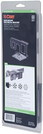 CURT 58003 Easy-Mount Trailer Wiring Bracket for 2-1/2 Inch Receiver, Fits 4 or 5-Way Flat and 6 or 7-Way Round Connector Sockets