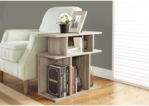 Monarch Specialties , Accent Side Table, Cappuccino, 24H"