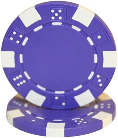 Brybelly 50 Clay Composite Striped Dice 11.5 Gram Poker Chips
