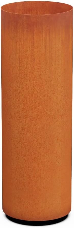 Plantercraft Large Round Planters for Outdoor Plants - 24 Inch Corten Steel Planter for Patio