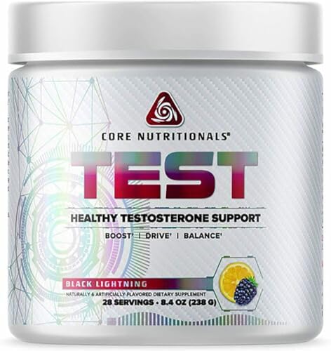 Core Nutritionals Test Testosterone Support, Black Lightning, 28 Servings