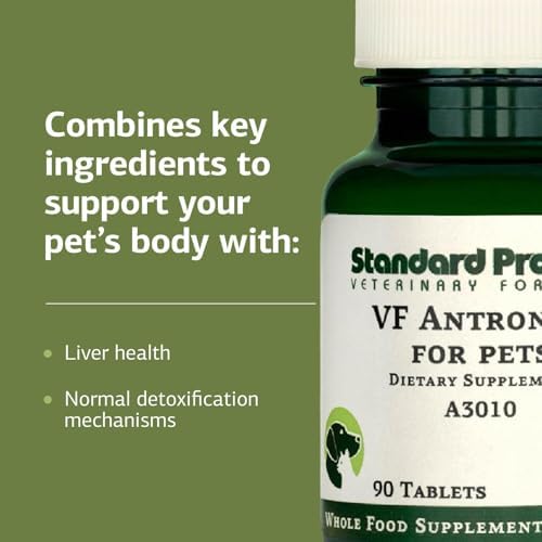 Standard Process Inc. VF Antronex for Pets - Feline & Canine Hepatic Support Formula - Healthy Liver Supplement for Cats & Dogs - Antronex