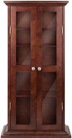 Winsome Wood DVD/CD Cabinet, Antique Walnut (94944)