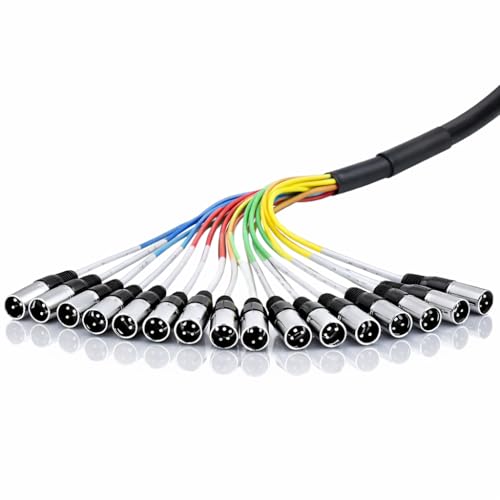 Seismic Audio - SARLX-16x100-16 Channel XLR Colored Mutil-Patch Snake Cable 100 Feet
