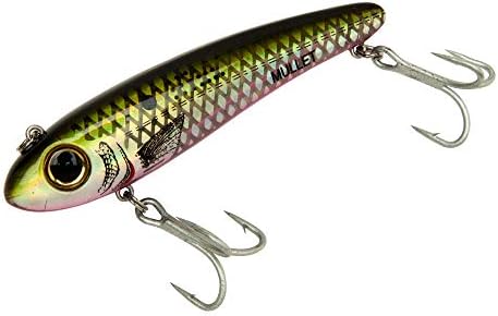 Bomber Lures Mullet Slow-Sinking Twitch / Walking Saltwater Fishing Lure - Excellent for Speckled Trout, Redfish, Stripers and More, 3 1/2 Inch, 5/8 Ounce