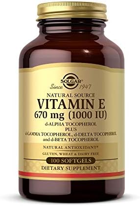 Solgar Vitamin E 670 mg (1000 IU), 100 Mixed Soft Gels - Non GMO | Suitable for Vegetarians, Gluten Free