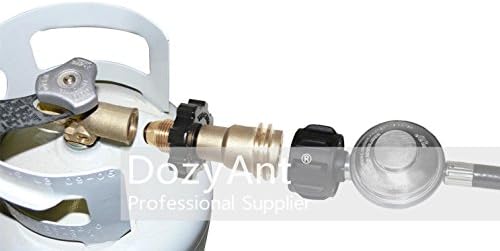 Propane Tank Adapter POL to QCC1 Converts Old Tank Valve to New Connection | Universal Fit 100 lb POL to QCC1 Type 1 Propane Adapter with Wrench and Hand Wheel for Old Tank Valve to New Hose Connection