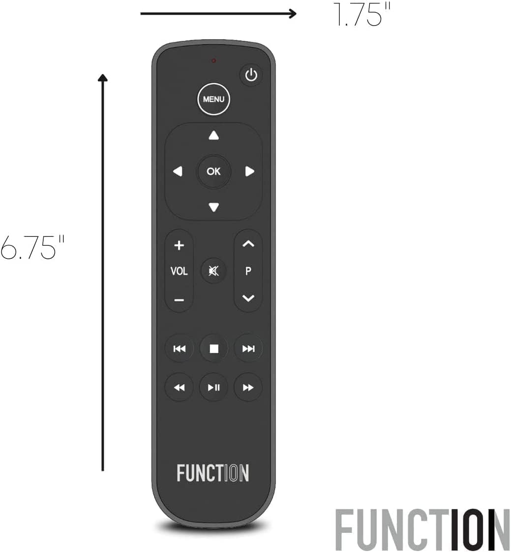 Function101 Button Remote for Apple TV (Infrared Edition) — Apple TV Replacement Remote for Apple TV 4K & All Models | Traditional Button Layout