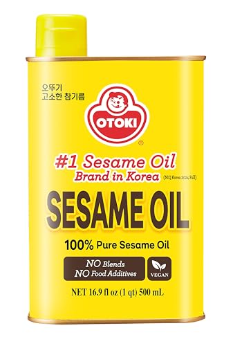 OTOKI 100% Pure Roasted Sesame Oil 1650ml (56 fl oz) – Authentic Korean Toasted Sesame Seed Oil, Deep Nutty Aroma Finishing Oil for Bibimbap, Stir Fry & Marinade