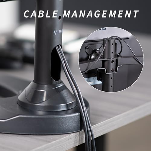 VIVO Quad Monitor 13 to 32 inch LED LCD Freestanding Desk Stand, 3 Plus 1 Articulating VESA Computer Mount, Holds 4 Screens