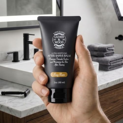 Best After-shave Balm, Sandalwood Scent, Premium Aftershave Lotion, Soothes and Moisturizes Face after shaving, Does Not Dry The Skin, Eliminates Razor Burn For A Silky Smooth Finish …