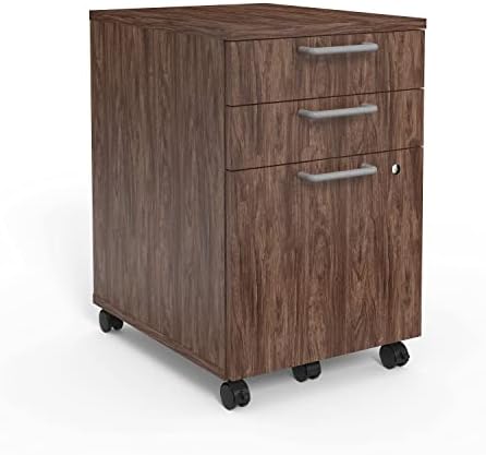 Union & Scale Staples Essentials 3-Drawer Vertical File Cabinet, Letter & Legal Size Documents, Lockable & Mobile, 21.3" D x 15.6" W x 24.3" H, Natural