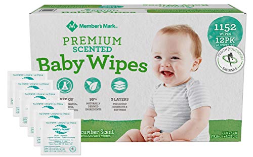 HAO M Mark Premium Fragrance Free Baby Wipes (1152 Count) W/Exclusive Moist Towelettes