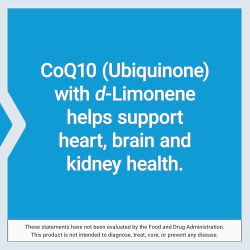 Life Extension Super-Absorbable CoQ10 (Ubiquinone) with d-Limonene, Heart Health Supplement, relieves General Fatigue, oxidative Stress Defense, 50 mg