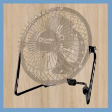 comfort zone portable desk fan can be placed just about anywhere with stable base