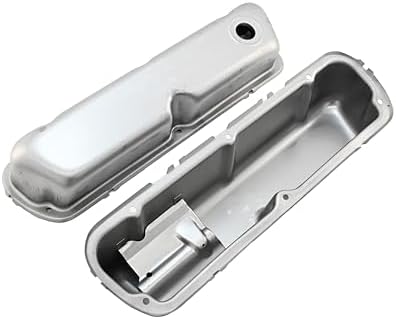 Steel Valve Covers Fits 1962–85 Ford SB 260‑289‑302‑351W – Smooth – 1 Hole – Raw Steel