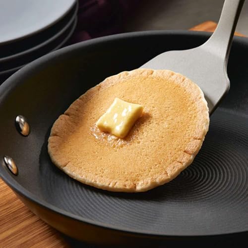 Circulon Radiance Hard Anodized Nonstick Deep Frying Pan with Lid, 12 inch Frying Pan with Lid, Deep Skillet, Gray