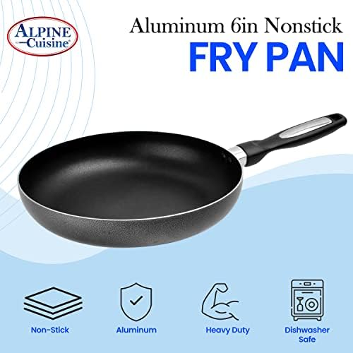 Alpine Cuisine Fry Pan 13-Inch Nonstick Coating Gray, Frying Pans Nonstick for Stove with Stay Cool & Comfortable Handle, Durable Nonstick Cookware, Ideal for Family