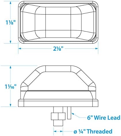 SEACHOICE Clearance Light Mini Trailer, Amber LED, w/Stud